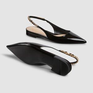 NEW GUCCI Signoria Patent Leather Ballet Flats Size 38 EU $1100